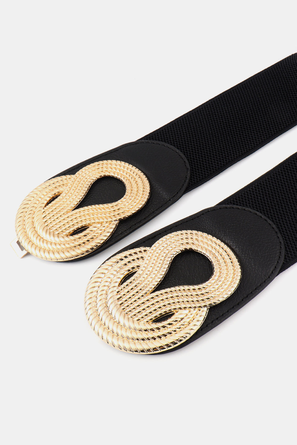 Twisted Alloy Buckle Wide Belt - Fashorio
