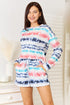 Shiny Tie-Dye Dropped Shoulder Lounge Set - Fashorio
