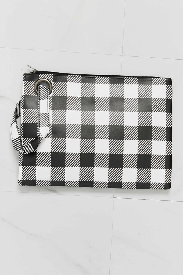 Make It Your Own Printed Wristlet Black White One Size - Fashorio