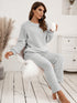 Ivy Lane Teddy Long Sleeve Top and Pants Lounge Set - Fashorio