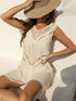 Crochet Detail Beach Cover Up Dress - Fashorio