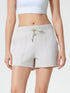 Millennia Drawstring Active Shorts with Pockets White - Fashorio