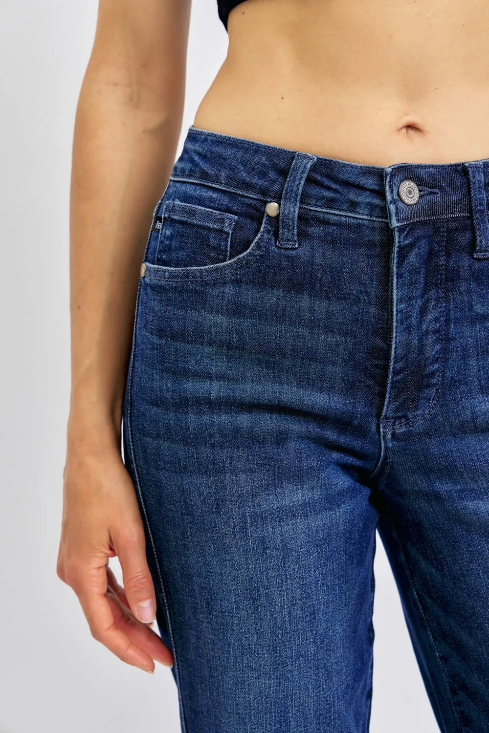Judy Blue Full Size Tummy Control Straight Jeans Plus Size - Fashorio