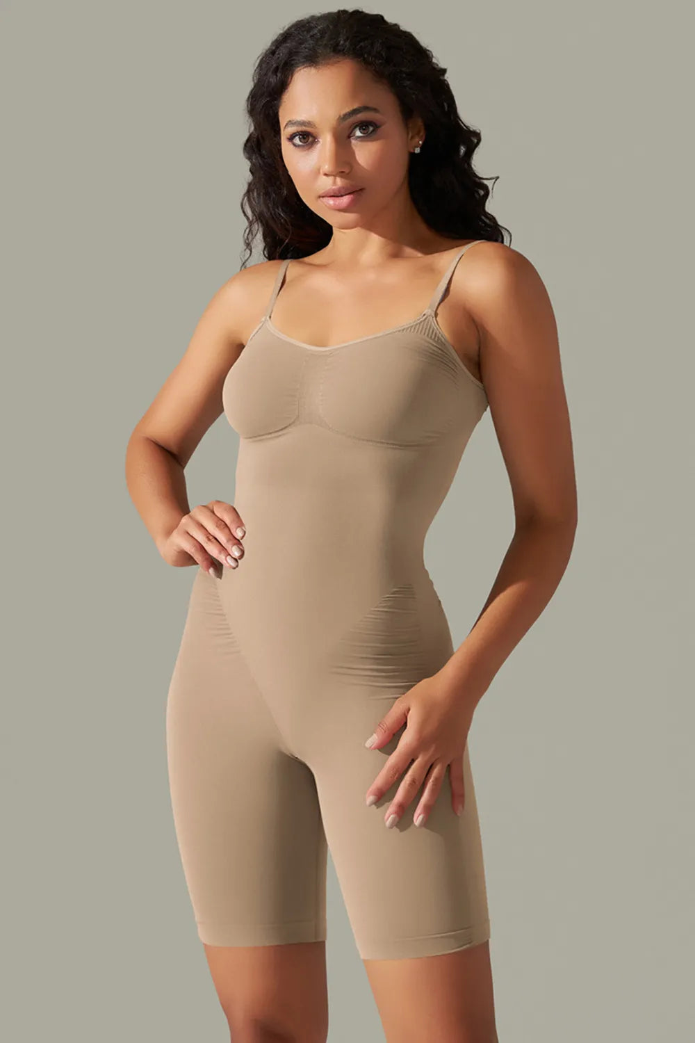 Spaghetti Strap Active Romper - Fashorio