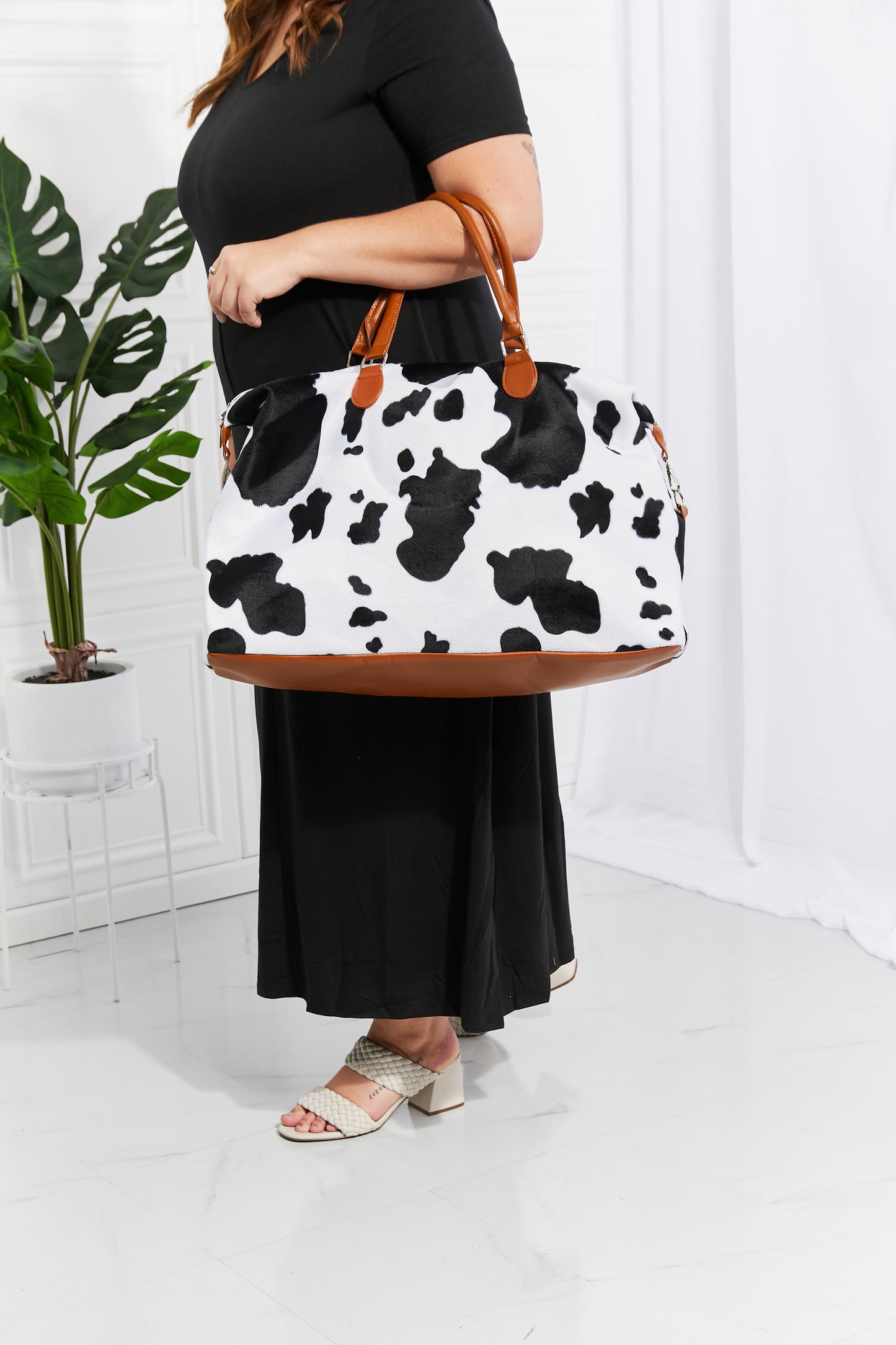 Animal Print Plush Weekender Bag - Fashorio