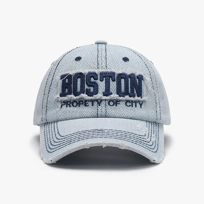 Letter Adjustable Cotton Baseball Cap Light One Size - Fashorio