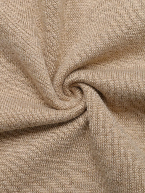 Color Block Round Neck Sweater with Ribbed Trim - Fashorio