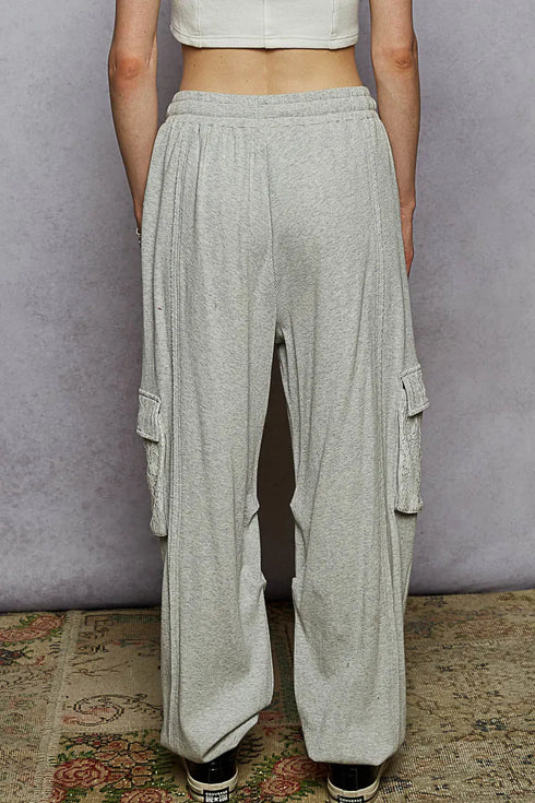 POL Drawstring Lace Cargo Pocketed Joggers - Fashorio