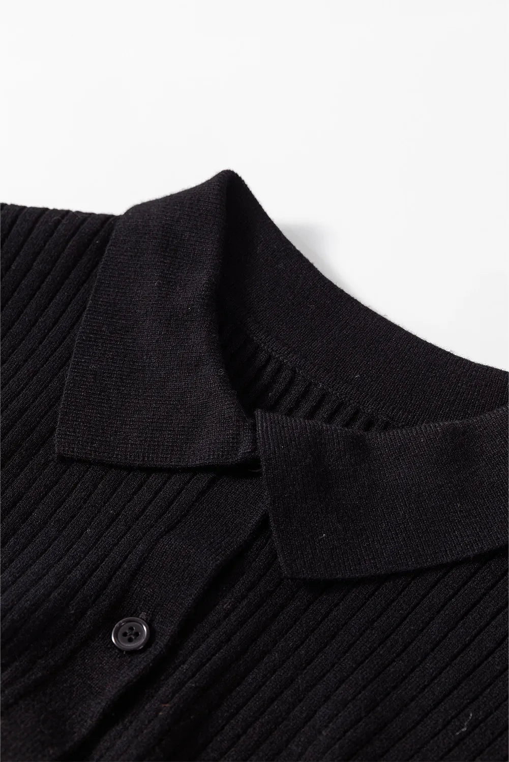 Button Up Collared Neck Cardigan - Fashorio