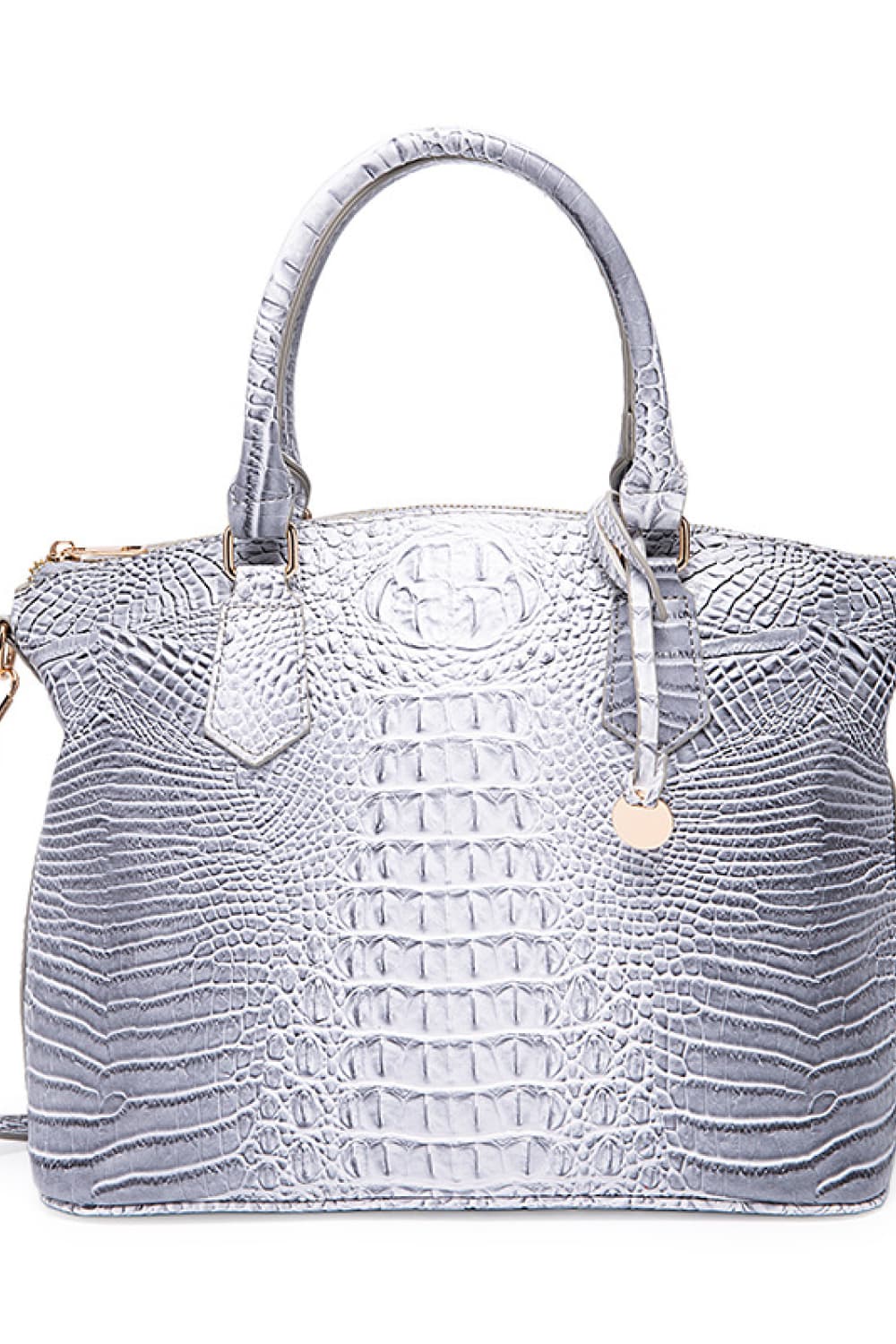 PU Leather Handbag Light Gray One Size - Fashorio