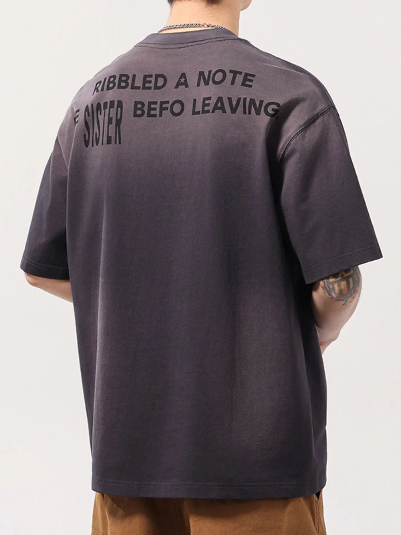 Men's Plus Size Oversized Graphic Short Sleeve T-Shirt - Fashorio