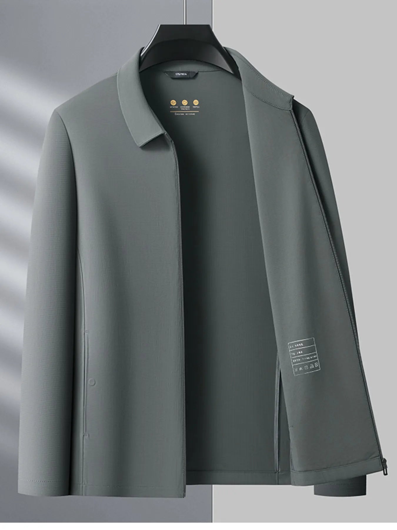 Men's Plus Size Zip Up Long Sleeve Jacket - Fashorio