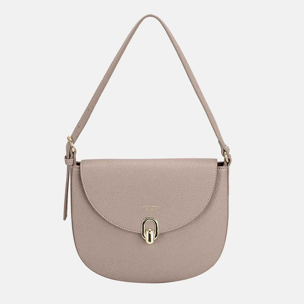 David Jones Metal Buckle Shoulder Bag Gravel One Size - Fashorio