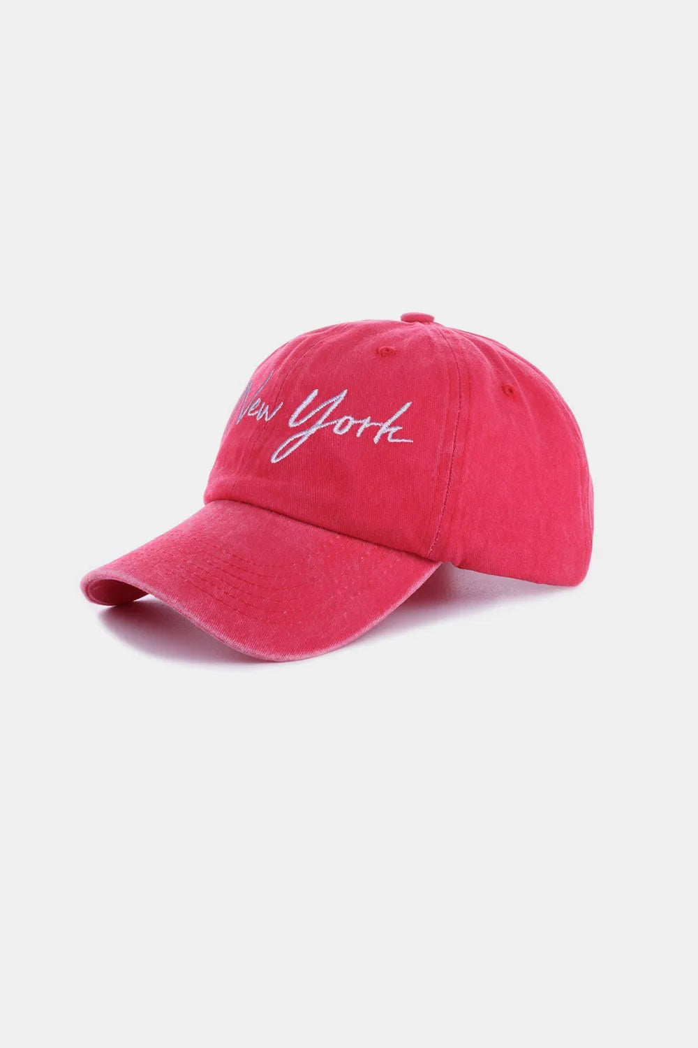 Zenana Washed Embroidered City Baseball Cap - Fashorio