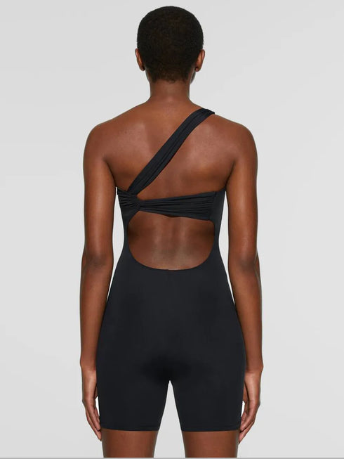 Single Shoulder Active Romper - Fashorio