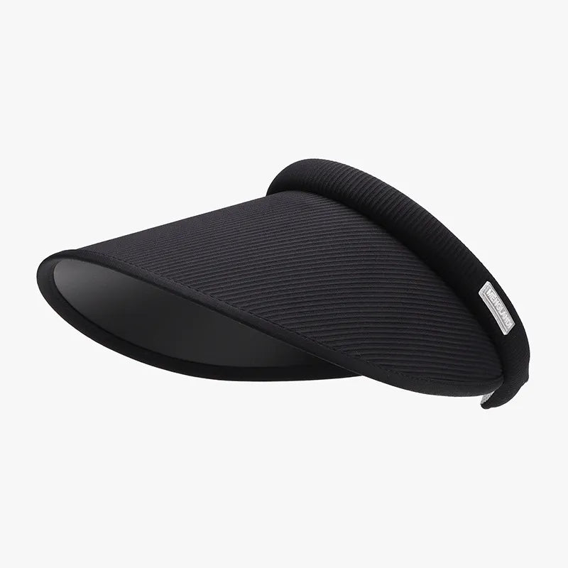 Wide Brim PVC Sun Hat Black One Size - Fashorio