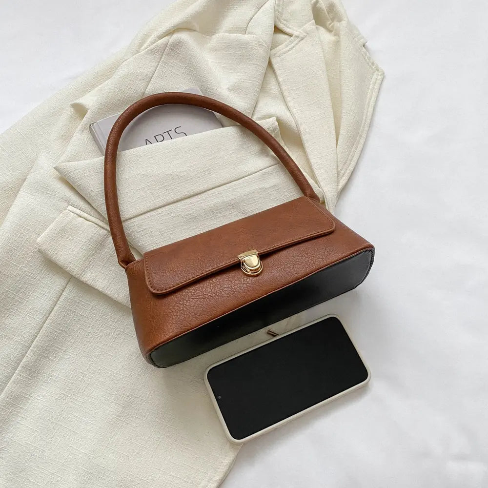PU Leather Shoulder Bag - Fashorio