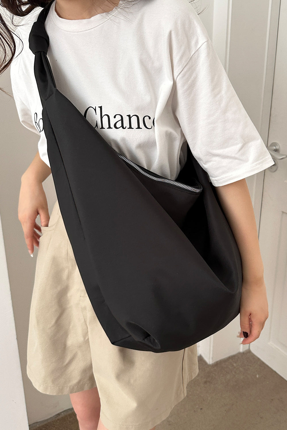 Oversize Nylon Crossbody Bag - Fashorio