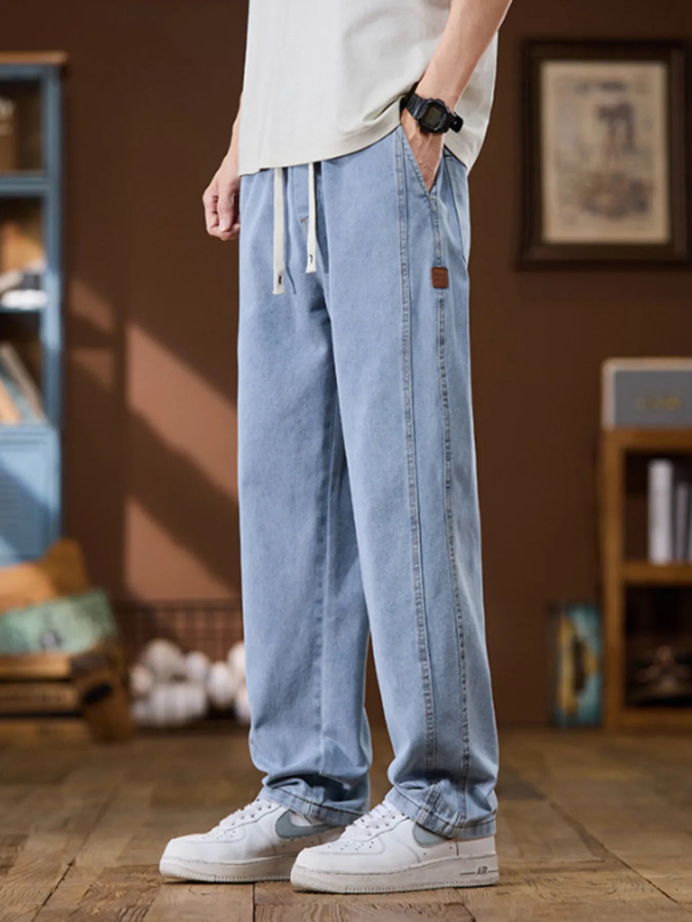 Men's Plus Size Wide Leg Jeans - Fashorio