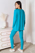Basic Bae Full Size V-Neck Soft Rayon Long Sleeve Top and Pants Lounge Set - Fashorio