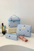 3 Piece Bow Quilted Cloth Storage Bag Set - Fashorio