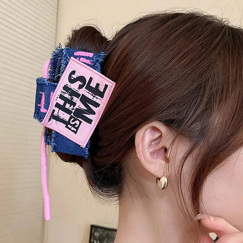 Acrylic Braided Rope Hair Claw Clip - Fashorio