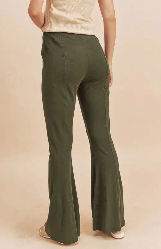 Aemi + Co High Waist Flare Pants - Fashorio