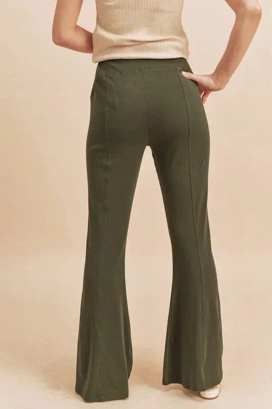 Aemi + Co High Waist Flare Pants - Fashorio