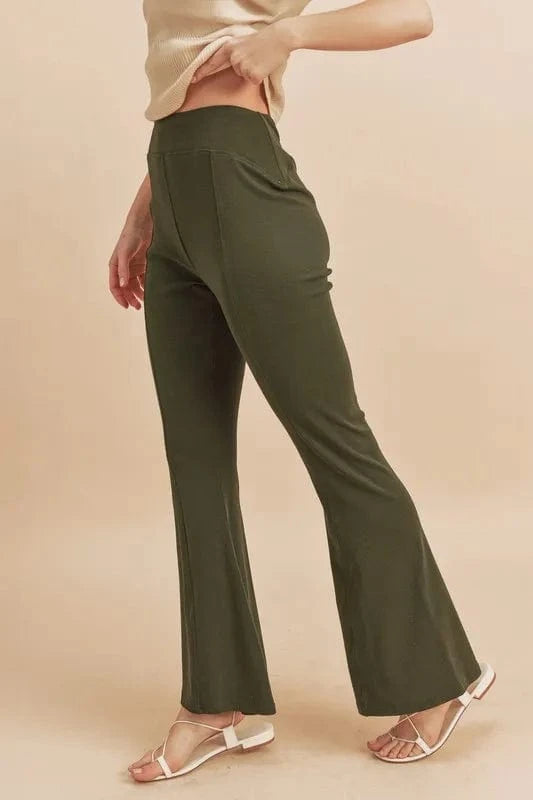 Aemi + Co High Waist Flare Pants - Fashorio