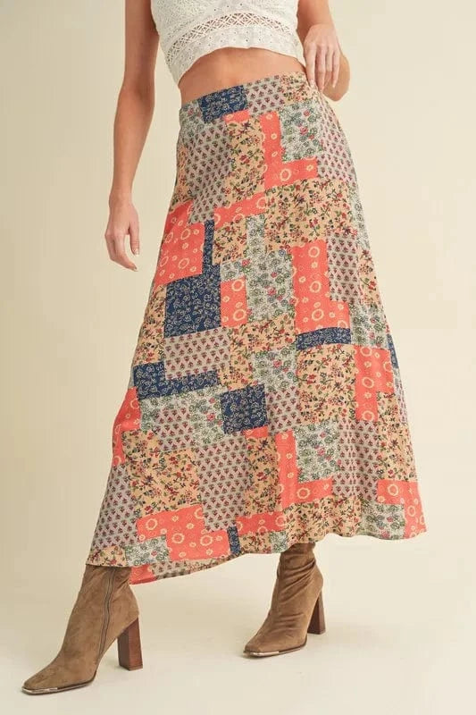 Aemi + Co Printed Maxi Skirt - Fashorio