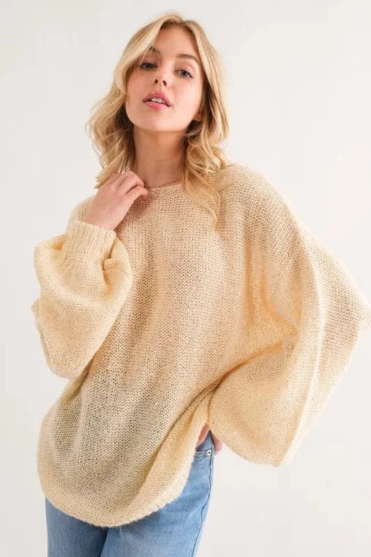 And The Why Sequined Light Weight Pullover Sweater - Fashorio