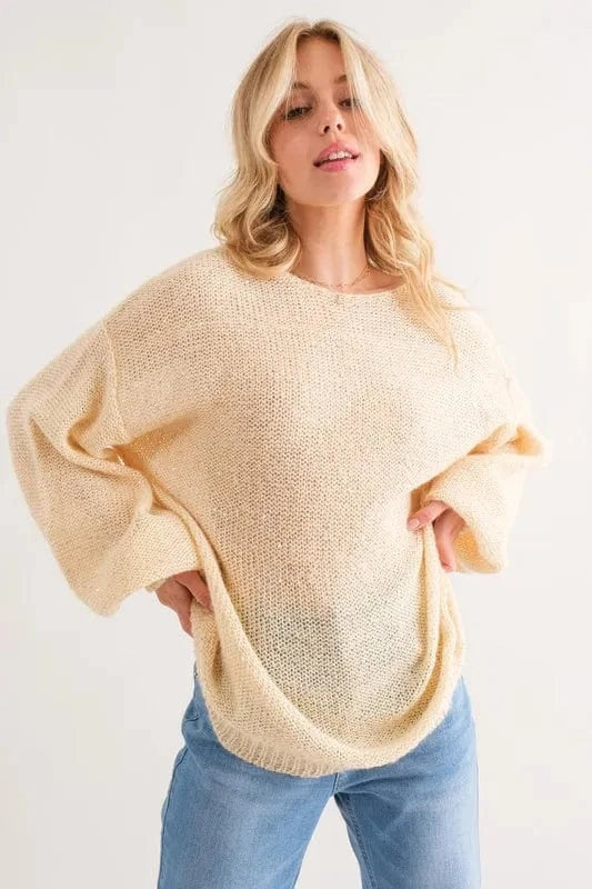 And The Why Sequined Light Weight Pullover Sweater - Fashorio