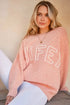 And The Why WIFEY & Heart Round Neck Sweater - Fashorio
