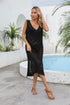 Fashorio Angel Wings Openwork Slit V-Neck Sleeveless Cover Up