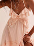 Fashorio Apricot / S Ruffled Halter Neck Maxi Dress