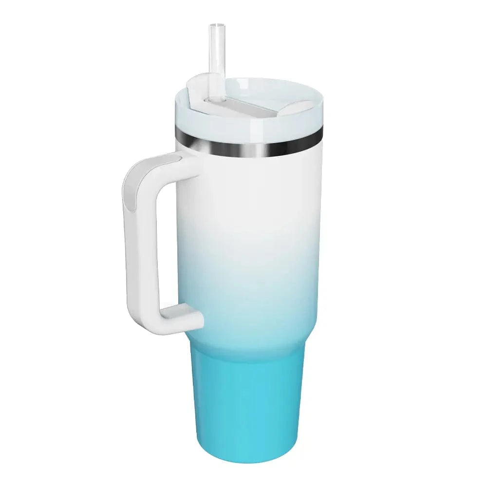 Gradient Stainless Steel Tumbler Aqua One Size - Fashorio