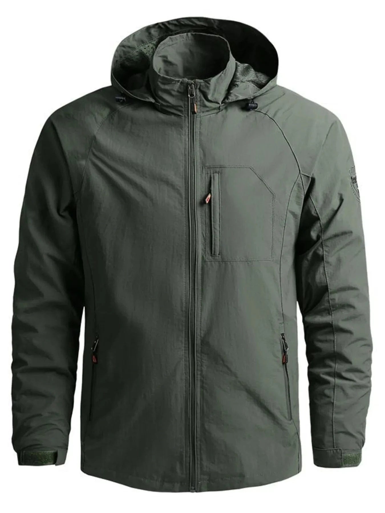 Men's Plus Size Tactical Hooded Softshell Jacket Army Green - Fashorio