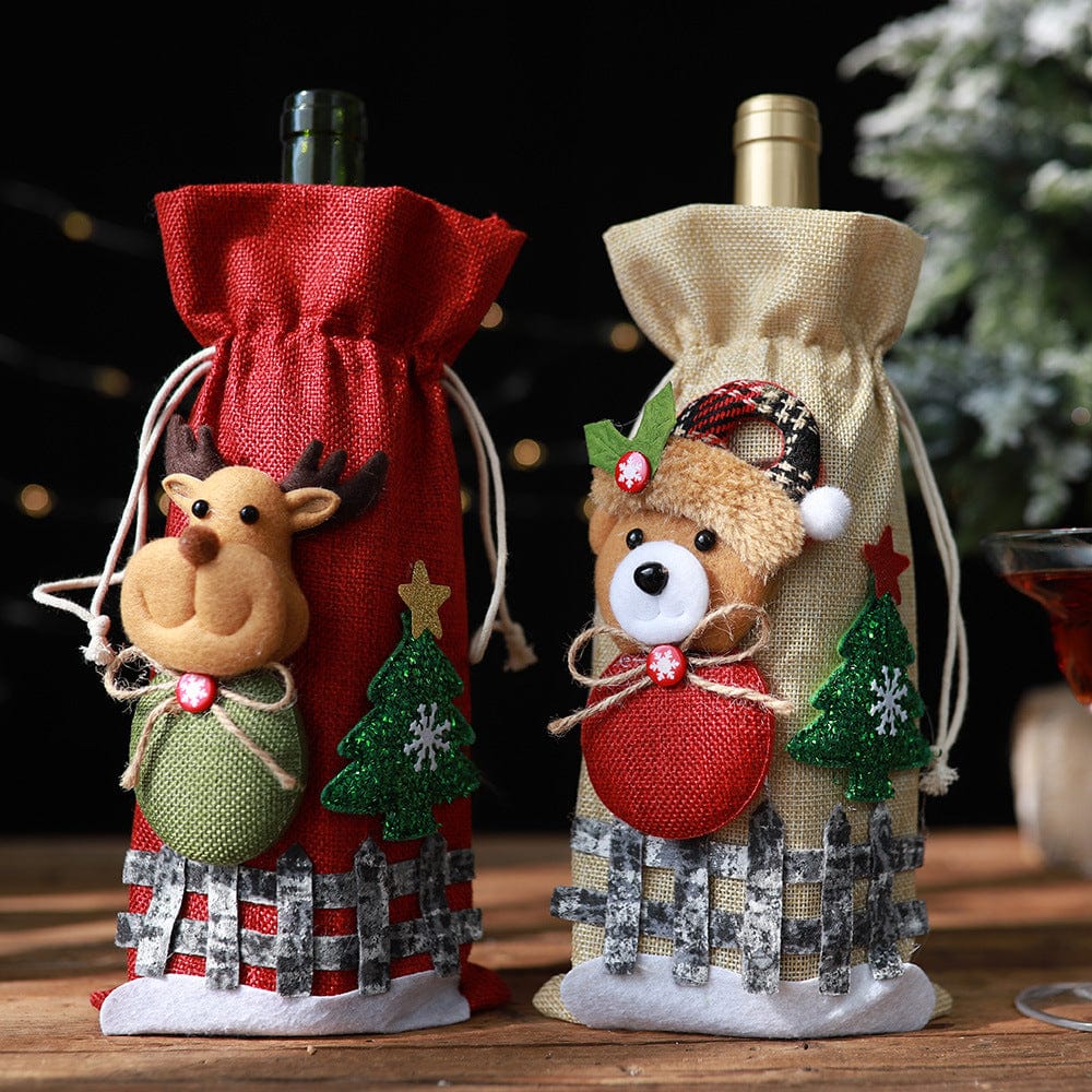 Assorted 2-Piece Christmas Doll Wine Bottle Covers - Fashorio