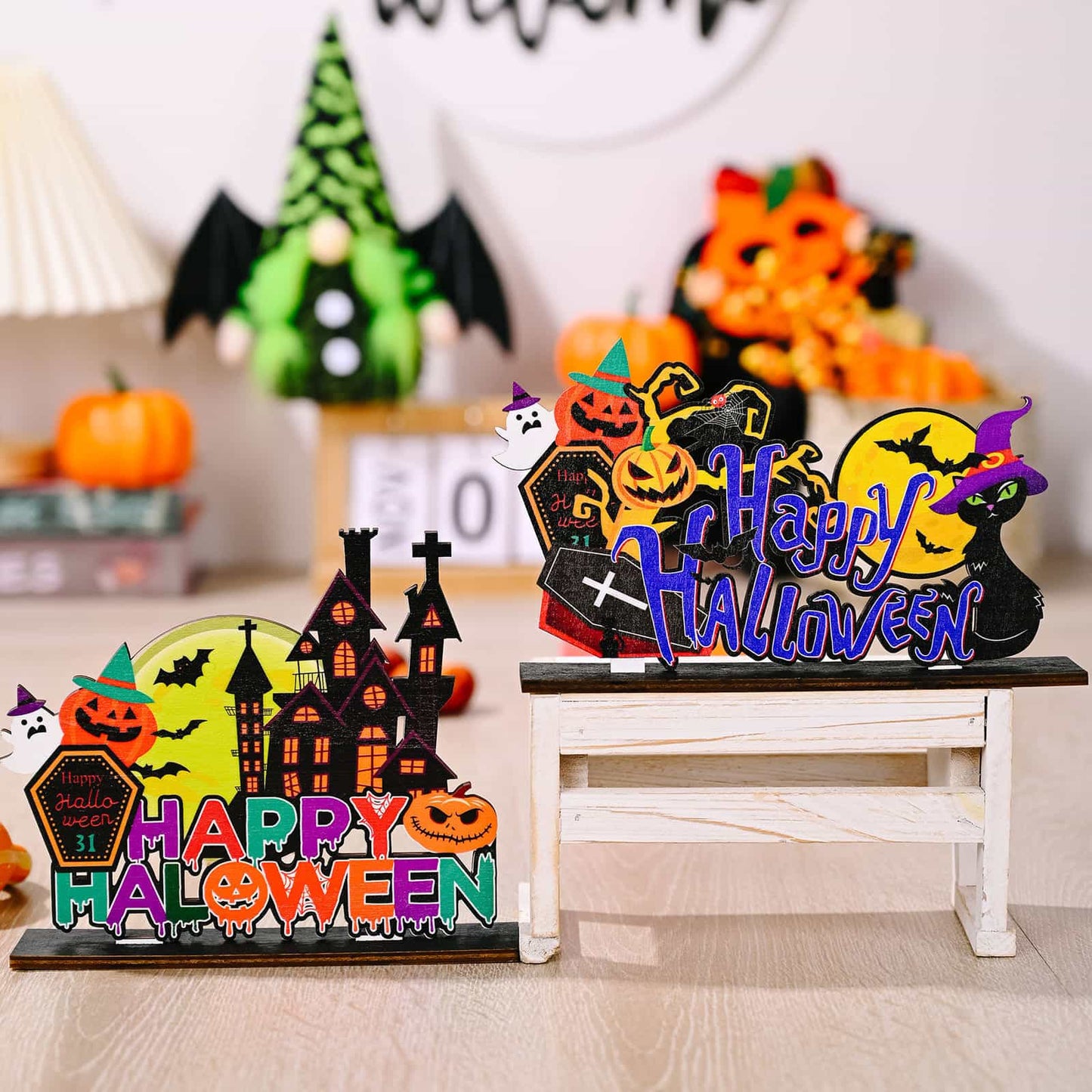 Assorted 2-Piece Halloween Element Ornaments - Fashorio