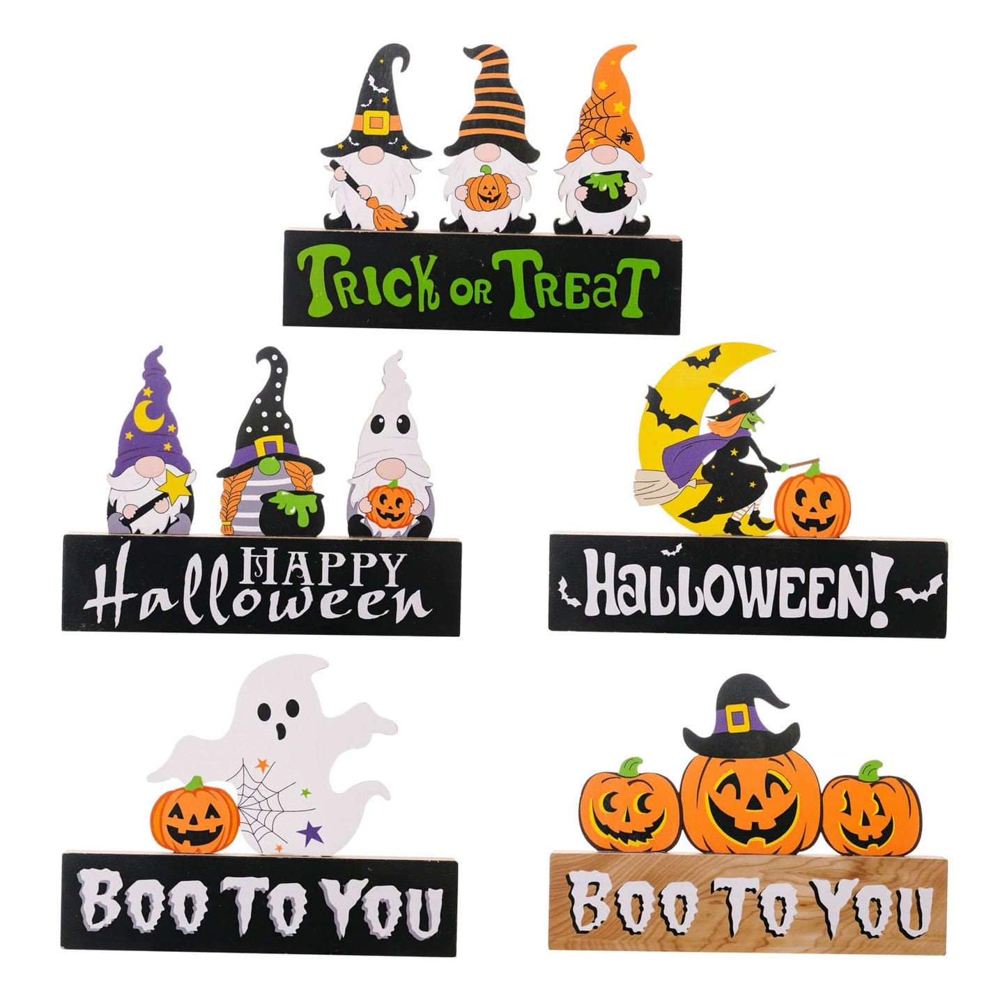 Assorted 2-Piece Halloween Element Ornaments - Fashorio