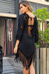 Fashorio Backless Fringe Scoop Neck Cover Up