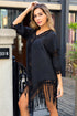 Fashorio Backless Fringe Scoop Neck Cover Up