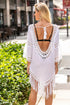 Fashorio Backless Fringe Scoop Neck Cover Up