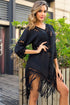 Fashorio Backless Fringe Scoop Neck Cover Up