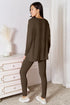 Fashorio Basic Bae Bamboo Full Size V-Neck Long Sleeve Top and Pants Lounge Set