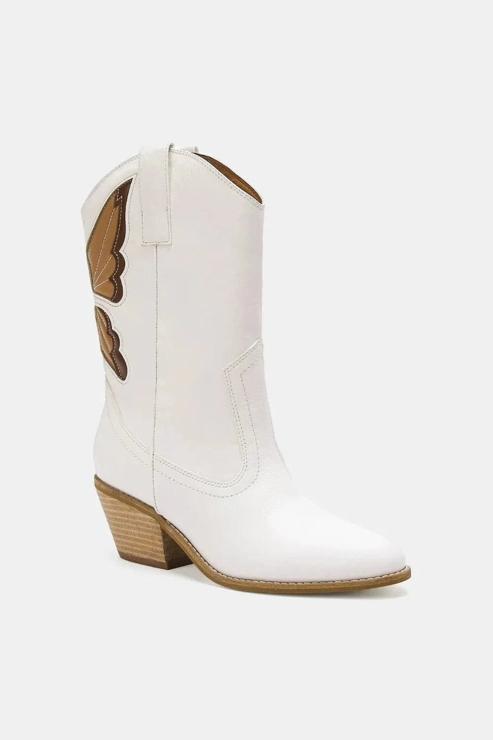 Beast Fashion Butterfly Cut Detail Point Toe Boots - Fashorio