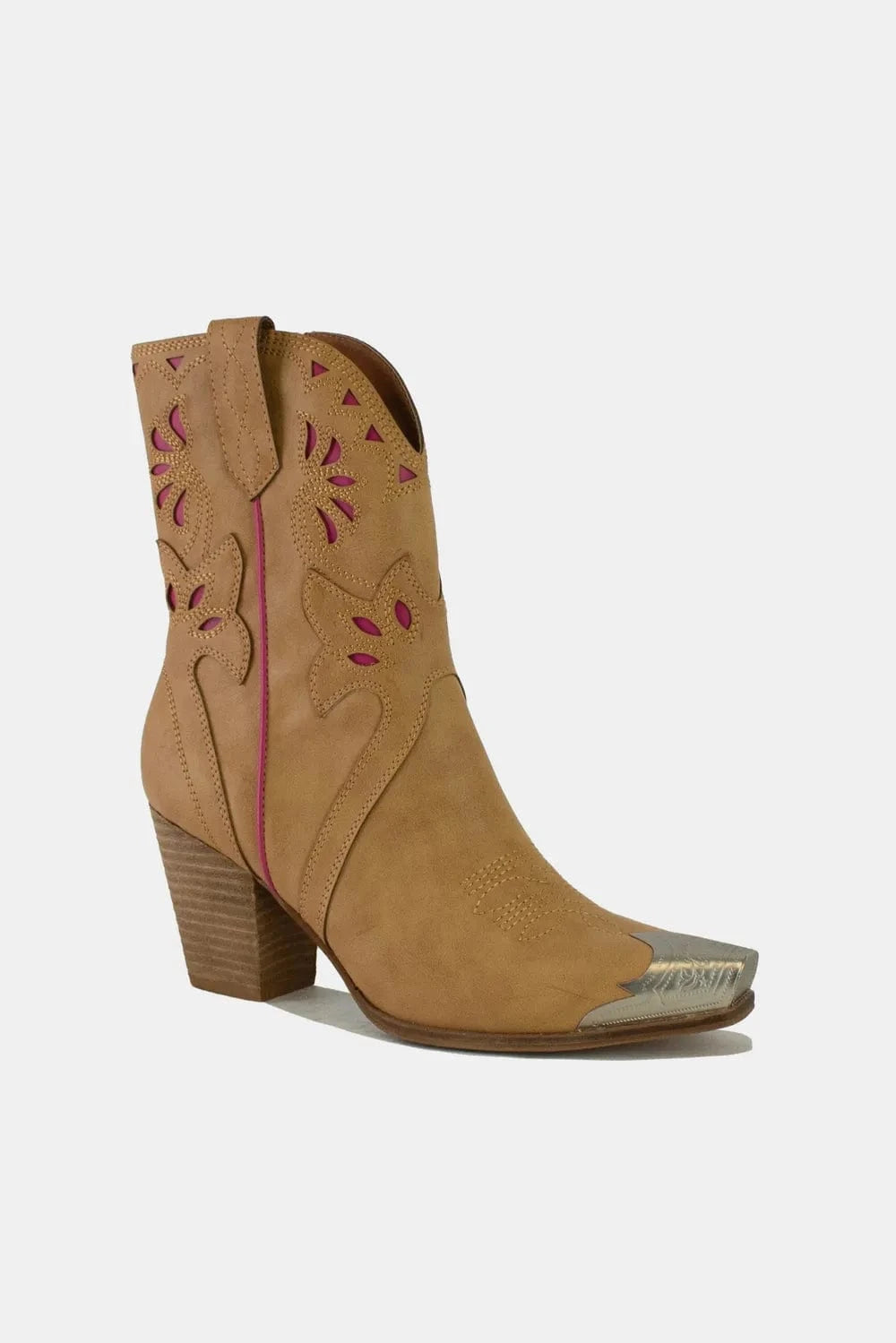 Beast Fashion Cut-Out Floral Embroidery Boots - Fashorio