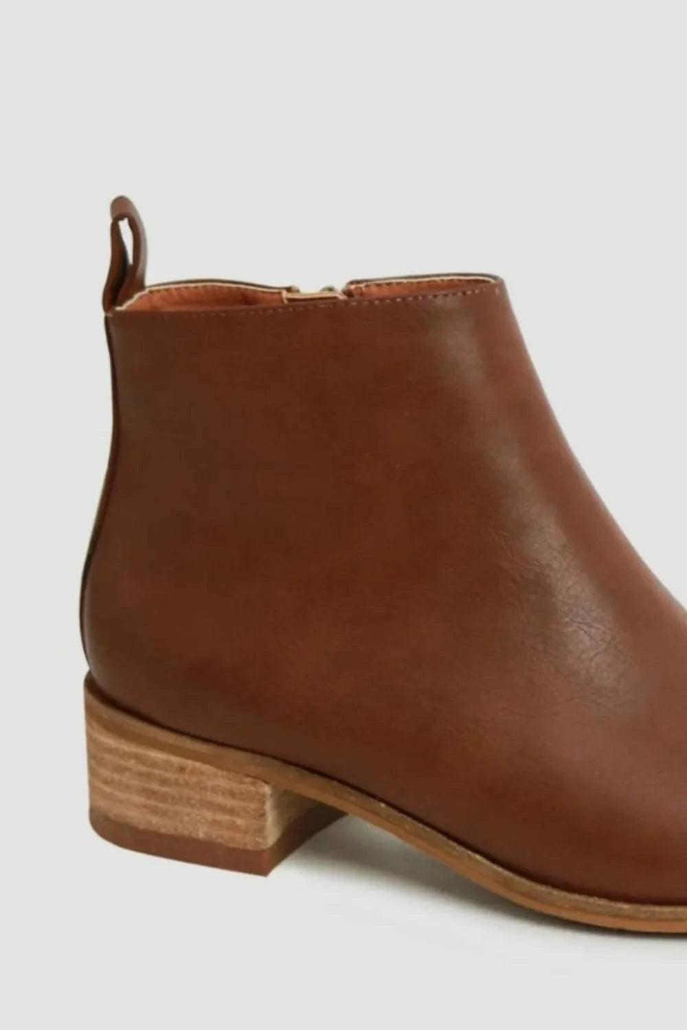 Beast Fashion PU Leather Block Heel Boots - Fashorio