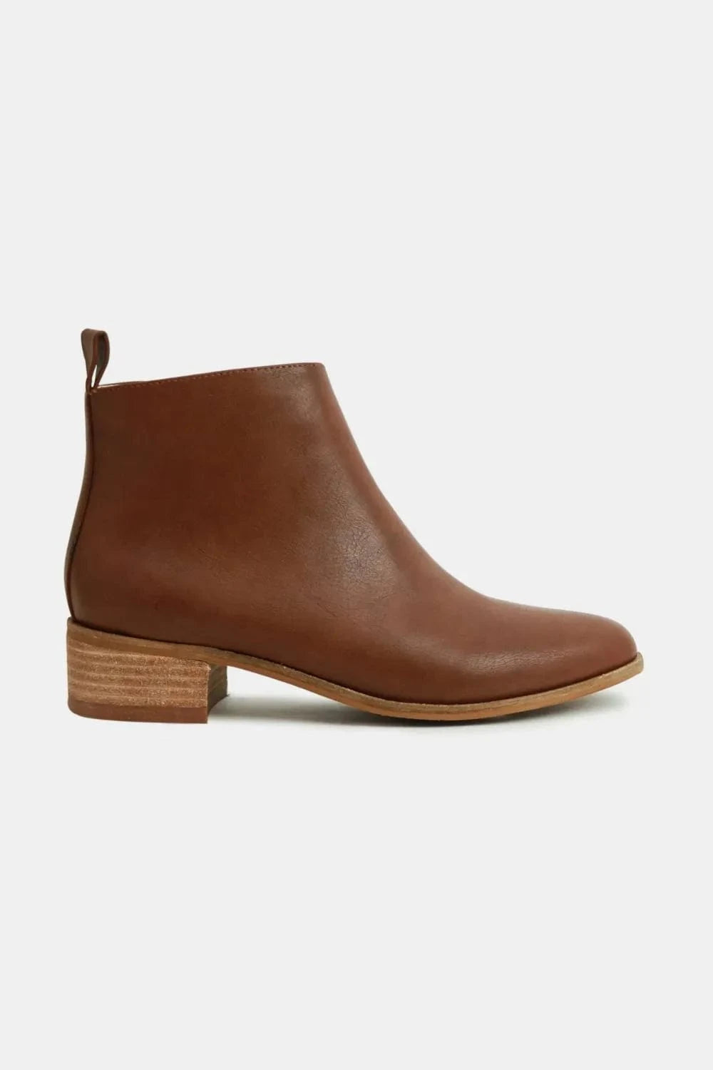 Beast Fashion PU Leather Block Heel Boots - Fashorio