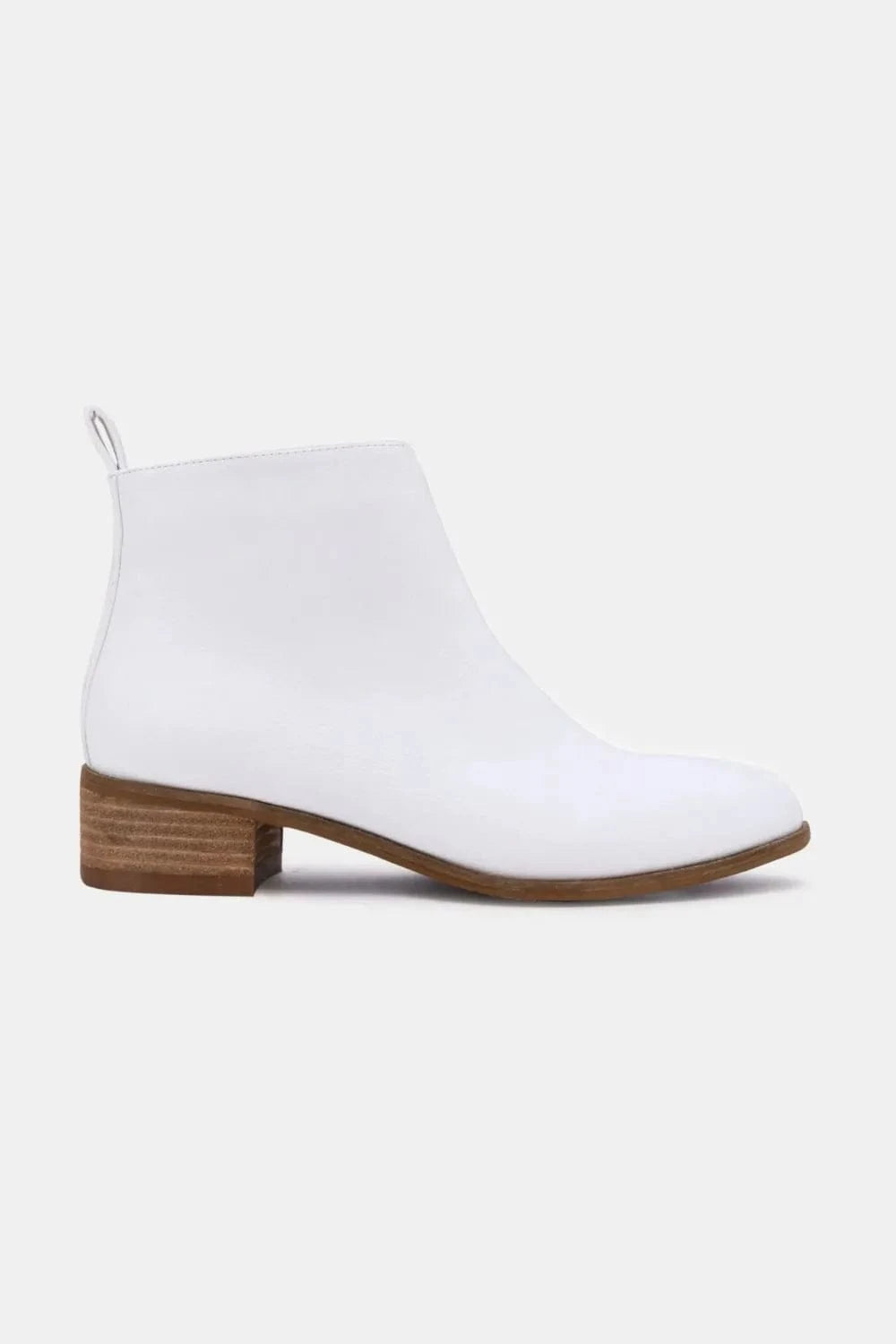 Beast Fashion PU Leather Block Heel Boots - Fashorio
